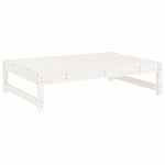 ZNTS 2 Piece Garden Lounge Set White Solid Wood Pine 825724