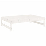 ZNTS 2 Piece Garden Lounge Set White Solid Wood Pine 825724