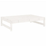 6 Piece Garden Lounge Set White Solid Wood Pine 3186614
