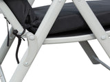 Steel Frame Outdoor Garden Padded Sun Lounger w/ Pillow Black T3398P315432