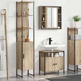 Bathroom Furniture Set 3 pcs Sonoma Oak Engineered Wood 3399392