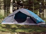 Camping Tent Dome 4-Person Blue Waterproof 94647