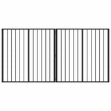 Dog Gate 2 pcs Black 100 x 100 cm Galvanised Steel 891989