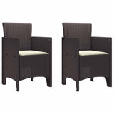 Garden Chair 2 pcs Brown 53 x 49 x 85 cm Polypropylene 847457