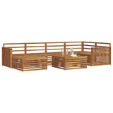 Outdoor Sofa Set 7 pcs Natural Solid Acacia Wood 3373774