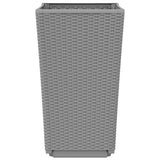 Garden Planters 4 pcs Light Grey 32.5x32.5x57 cm PP 367852