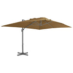 Garden Parasol with Portable Base Taupe 276349