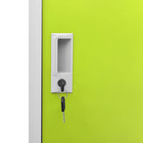 Locker Cabinets 2 pcs Light Grey and Green 90x45x92.5 cm Steel 3095226