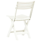 Garden Chair Set of 2 White Plastic Standard Foldable 48786