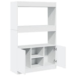 Highboard White 92x33x140 cm Engineered Wood 3309609
