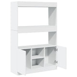 Highboard White 92x33x140 cm Engineered Wood 3309609
