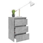 ZNTS Bed Cabinet Concrete Grey 40x35x62.5 cm Engineered Wood 806219