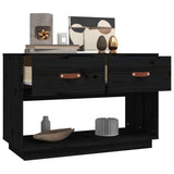 TV Cabinet Black 90x40x60 cm Solid Wood Pine 821526