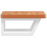 Basin Shelf Wall Mounted Steel and Solid Wood Beech 3302430