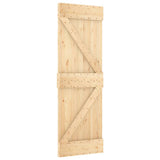 Sliding Door with Hardware Set 70x210 cm Solid Wood Pine 3203058