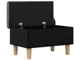 Storage Bench with Cushion Black Oak 62 x 42 x 46 cm 8017735