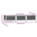 Raised Bed 120x40x23 cm Polypropylene 153291