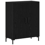 Highboard 2 pcs Black Oak Engineered Wood 3416109