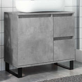 Bathroom Sink Cabinet Concrete Grey 65x33x60 cm Engineered Wood 857228