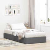 Storage Bed with Headboard Dark Grey 90 x 190 cm Fabric 3370044