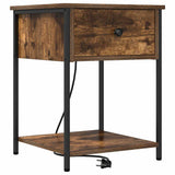 Bedside Cabinet Smoked Oak 42 x 41 x 56 cm Engineered Wood 859424
