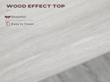 120 cm Rectangular Bar Table for 4 People, Modern Kitchen Table with Wood Effect Tabletop, Steel T3398P341423
