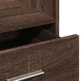 Lectern with Wheels & Drawer Brown Oak 55x55x107 cm Engineered Wood 848030