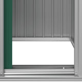 Garden Shed Green 126x97.5x177 cm Galvanised Steel 316233