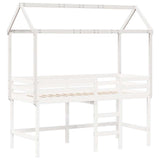 Kids' Bed Roof White 217x95.5x159 cm Solid Wood Pine 846959