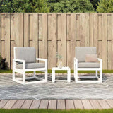 Garden Lounge Set White Solid Pine Wood Medium Modular 832553