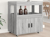 Bar Cart Grey Sonoma 60x39.5x89 cm Engineered Wood 848274