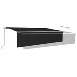 Manual Retractable Awning with Blind&LED 6x3m Anthracite 3069364