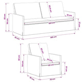 Sofa Set 2 pcs Dark Green Velvet 3433218