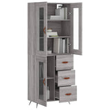 Highboard Grey Sonoma 69,5x34x180 cm Engineered Wood 3198575