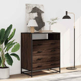 Drawer Cabinet Brown Oak 70x41x83.5 cm Engineered Wood 849093