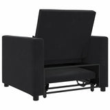 Pull out Sofa Bed Single Black 90 x 165 x 87 cm Velvet 42002703