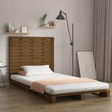 Wall Headboard Honey Brown 81x3x91.5 cm Solid Wood Pine 824696