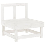 3 Piece Garden Lounge Set White Solid Wood Pine 825416