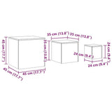 Side Tables 3 pcs Artisan Oak Engineered Wood 856677