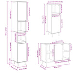 ZNTS 3 Piece Bathroom Furniture Set Sonoma Oak Engineered Wood 3307679