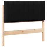 Upholstered Headboard Brown and Black 100 cm Solid Pine Wood 880195