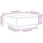 ZNTS Coffee Table with LED Lights Old Wood 80x80x31 cm 863000