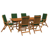 7-Piece Garden Dining Set Natural Solid Acacia Wood 3434505