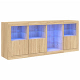 Sideboard with LED Lights Sonoma Oak 164x37x67 cm 3209053