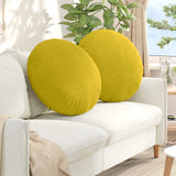 Seat Cushions 2 pcs Yellow 80 x 29 cm Velvet 42014255