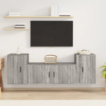 3 Piece TV Cabinet Set Grey Sonoma Engineered Wood 3188516