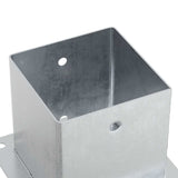 Post Bases Square 4 pcs Silver 141x141 mm Galvanised Steel 42000016