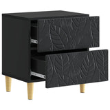 Bedside Table Black 43 x 34.5 x 48 cm Engineered Wood 894987