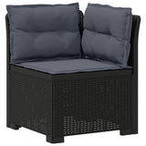 7-Seater Garden Sofa with Cushions Rattan Look PP Anthracite 3444161