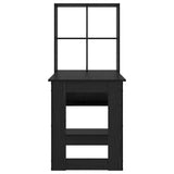 Desk with Shelf Black Oak 122 x 67 x 145 cm Engineered Wood 3337258